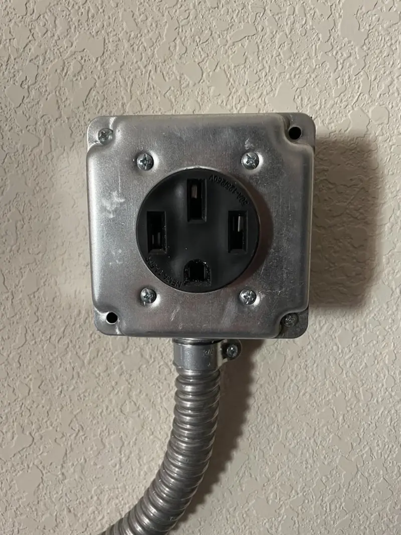 NEMA 14-50 outlet installed for Electrical Panel Upgrade in Cicero